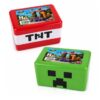 Caja organizadora portátil diseño Creeper verde y TNT roja para bloques magnéticos