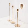 Detalle de terminación brillante y boquilla de 2 cm para candelabro dorado cónico