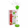 Lanzador de burbujas automático tipo farol verde con soporte y flujo continuo de burbujas