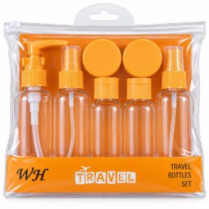 set-botellas-de-viaje-8-piezas-estuche-naranjo